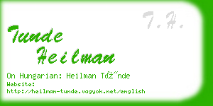 tunde heilman business card